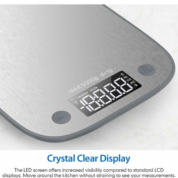 Simple Silver Kitchen Tool Digital Scale - Picture 3 of 9